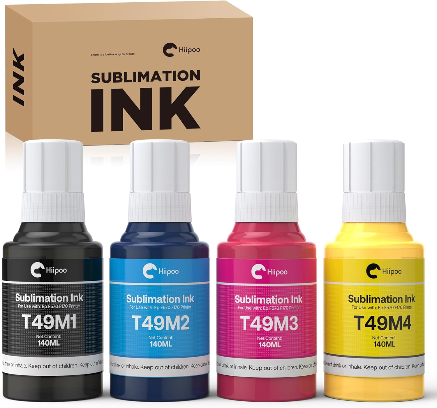 .com: Hiipoo Sublimation Ink Refilled Bottles Work with