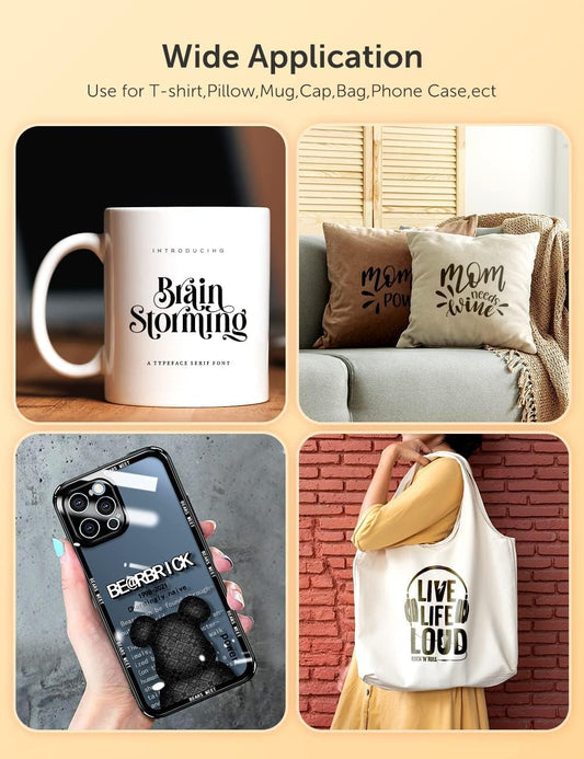 Hiipoo Sublimation Ink for Supertank Inkjet Printers ET-2720 ET-2760 ET-2800 ET-2803 ET-3760 ET-4700 ET-4800 ET-7720 ET-2400 Heat Press Transfer on T-Shirt Mug Mask Printer(Autofill/Anti-UV), Black