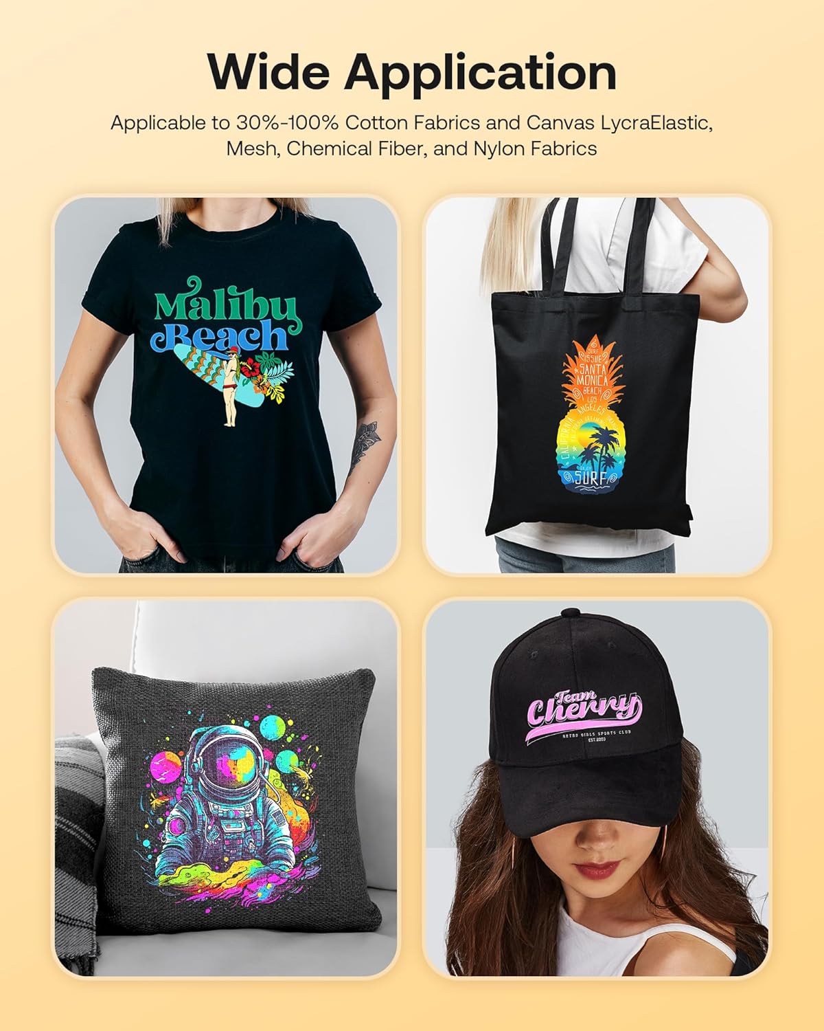 Hiipoo Heat Transfer Paper 8.5x11 inch Iron-on Transfer Paper for T-Shirt 10 Sheets Printable and Washable Dark Transfer Paper for Inkjet Printer