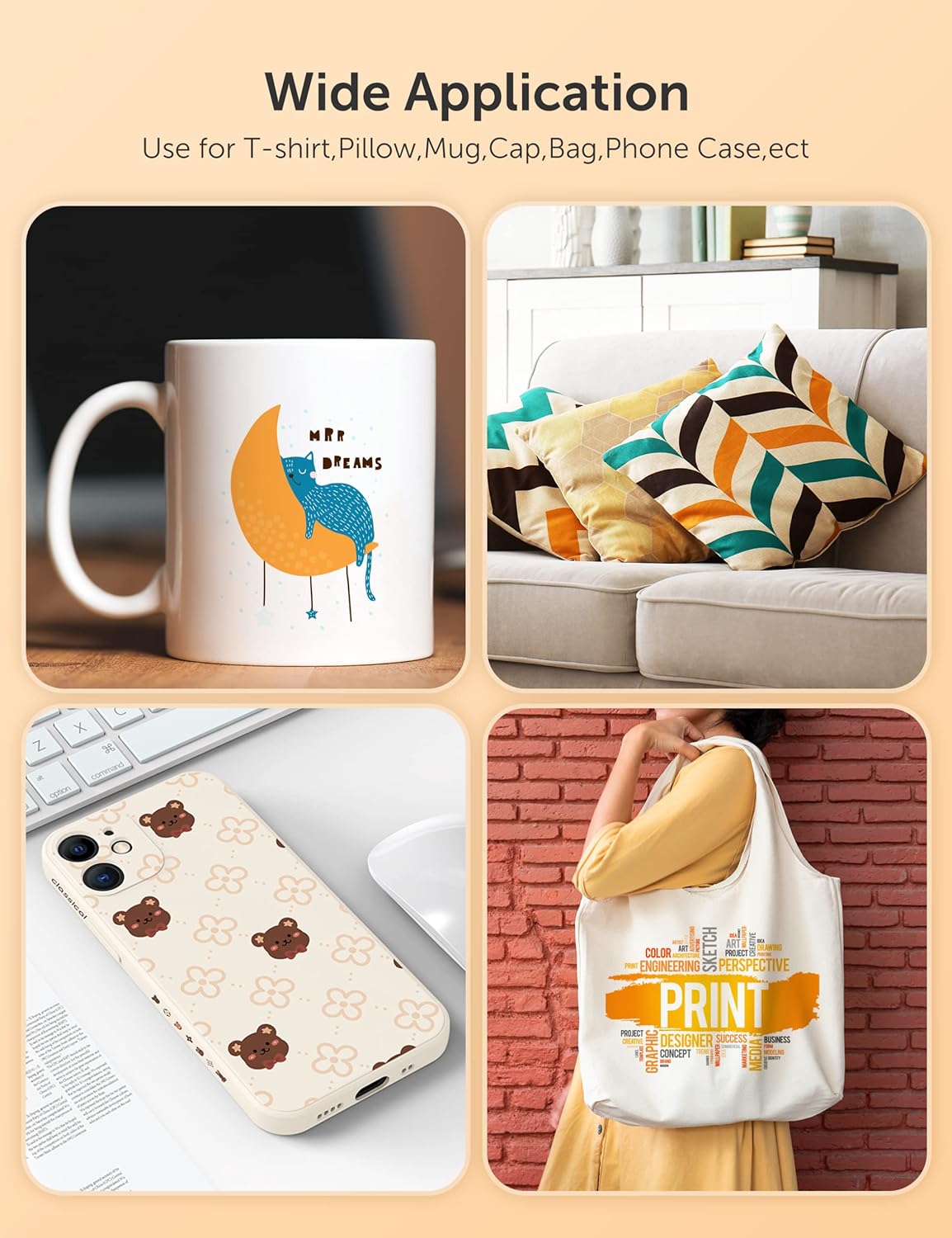 Hiipoo Sublimation Ink Fit for Supertank Inkjet Printer ET-2400 ET-2720 ET-2760 ET-2800 ET-2803 ET-2830 ET-2850 ET-3760 ET-4800 ET-7720 ET-15000 /Upgrade Version/Free ICC Printing