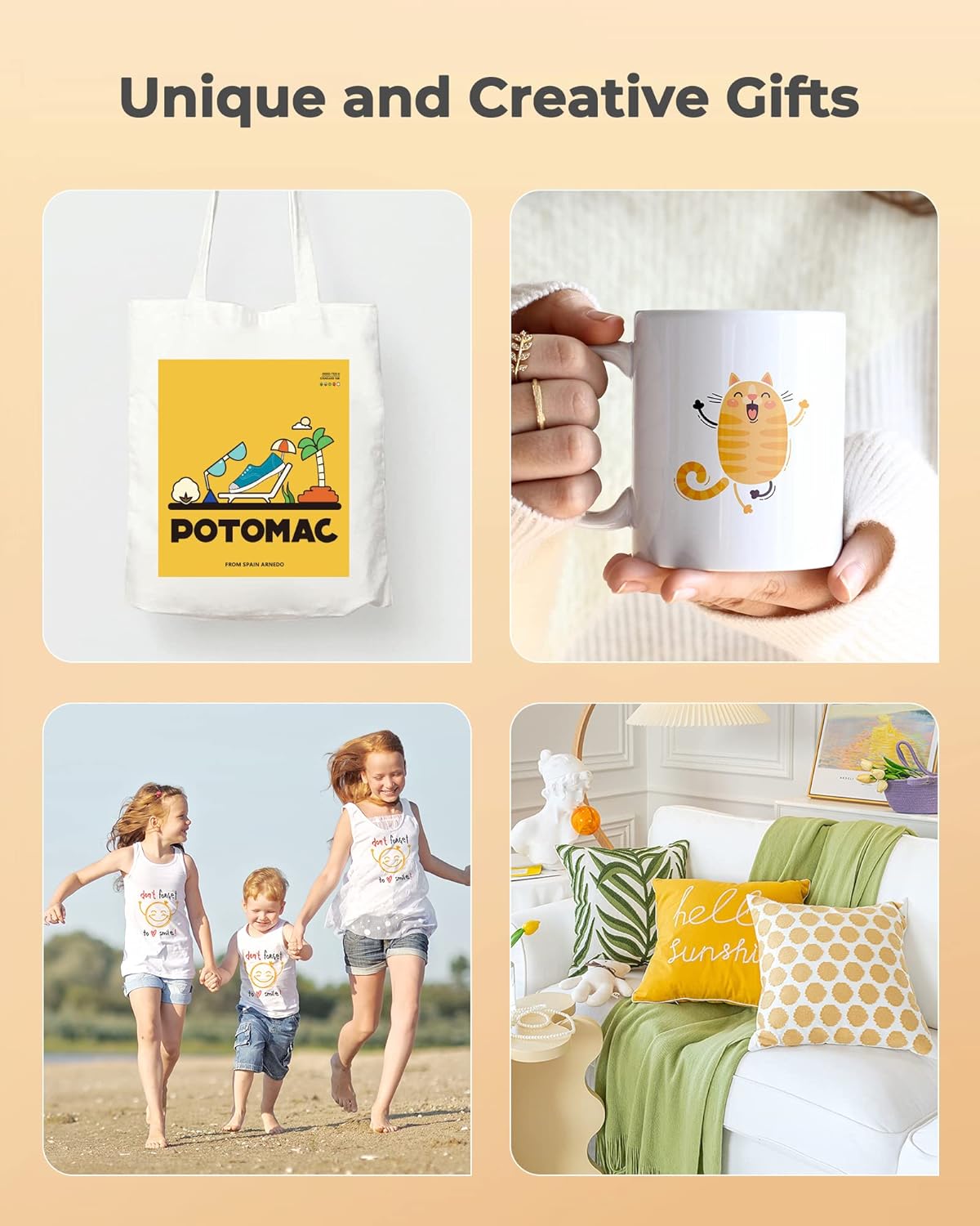 Hiipoo Sublimation Ink Work with ET2400 ET2720 ET2750 ET2760 ET-2800 ET-2803 ET-2850 ET4800 XP4100 XP4105 Inkjet Printers, with Heat Tape, Heat Press Transfer on Mugs T-Shirts