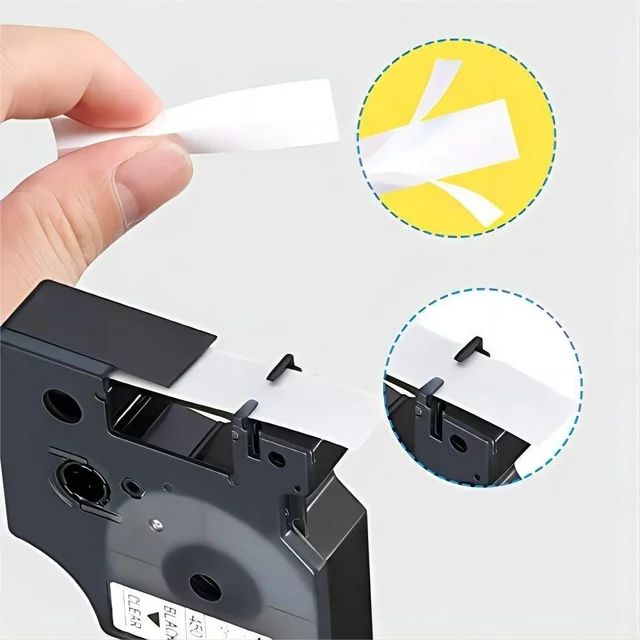 Hiipoo Label Maker Tape Compatible with DYMO D1 45013 45013S S0720530 45113, Fit for Label Manager 100 120P 160 210D 220P 280 350D 450D 500TS,0.47 in x 23 Ft (12mm x 7m), Black on White, 4-Pack