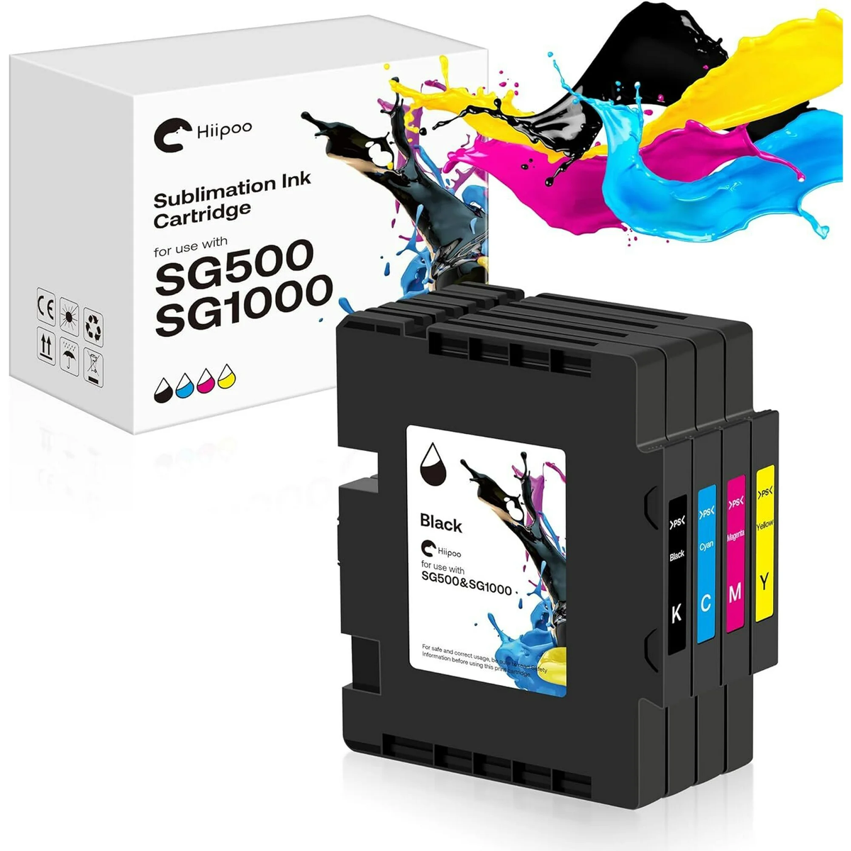Hiipoo SG500 SG1000 Sublimation Ink Cartridge Compatible with Sawgrass