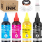 Hiipoo Sublimation Ink Work with ET2400 ET2720 ET2750 ET2760 ET-2800 ET-2803 ET-2850 ET4800 XP4100 XP4105 Inkjet Printers, with Heat Tape, Heat Press Transfer on Mugs T-Shirts