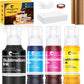 Hiipoo Sublimation Ink Set with 110 Sheet Sublimation Paper 8.5x11” 125G, 2 Pack Teflon Sheet, Heat Tape compatible with ET-2400 ET-2720 ET-2760 ET-2800 ET-2803 ET-4700 ET-4800 ET-15000