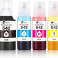 Hiipoo 542 Pigment Ink Refill Bottle ET-5850 ET-5880 ET-5170 ET-16600 ET-16650 ST-C8000 Printers Replacement for Epson 542 Ink Refill Bottles for EcoTank ET-5850 ET-5880 (4 Pack)