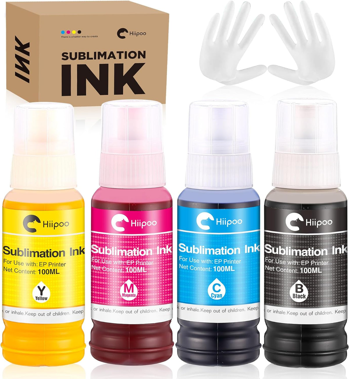 Sup Ink Hiipoo Sublimation Ink Work compatible with Supertank Inkjet Printers