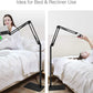 Tablet Floor Stand, 69" Height Adjustable 360-degree Rotatable Tablet Holder, Arm Stretchable Stand, Overhead Bed Phone Mount（4"~12.9''）