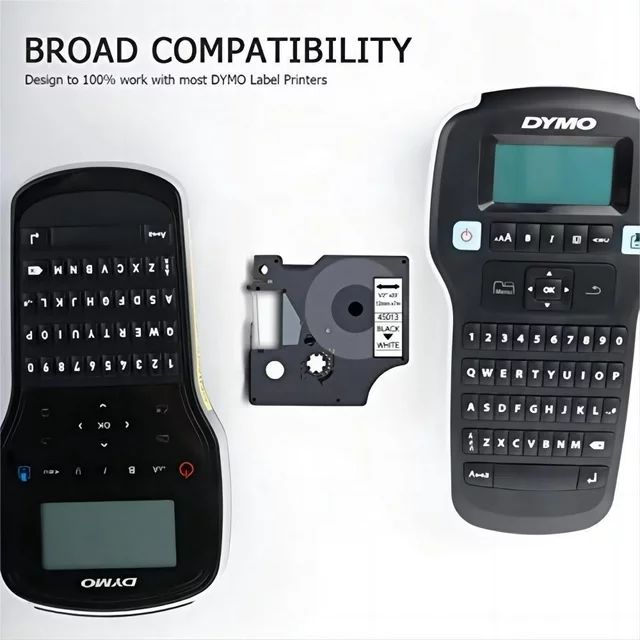 Dymo S0720530 / 45013 tape zwart op wit 12 mm ( huismerk Dymo S0720530 / 45013 tape zwart op wit 12 mm ( huismerk