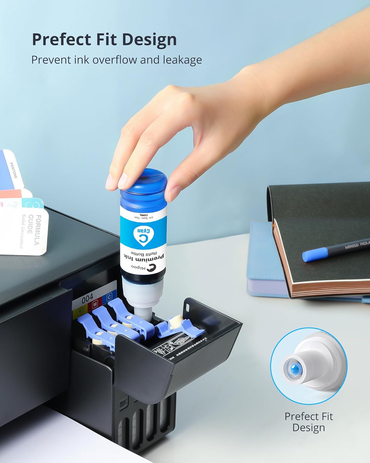 Hiipoo 502 522 Ink Replacement for 502 T502 522 T522 Ink (Not for Sublimation) Work with ET-2700 ET-2720 ET-2750 ET-2760 ET-2800 ET-3750 ET-3760 ET-4700 ET-4750 ET-4760 Printer