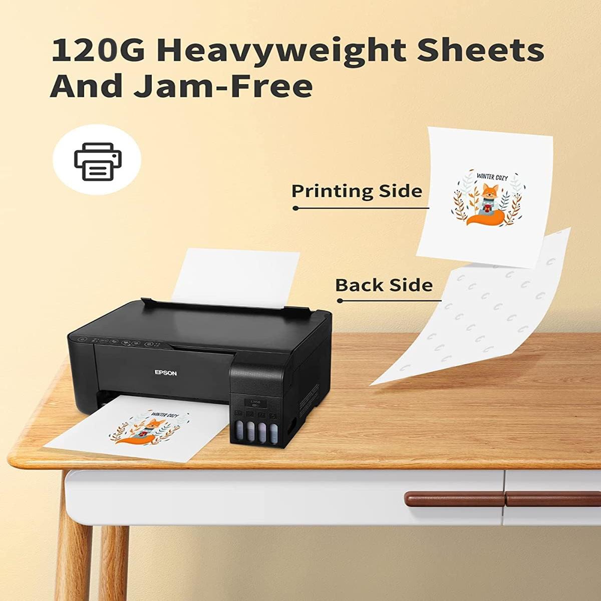 Hiipoo Sublimation Paper 8.5x11 inch, Compatible with Sublimation Ink and Ecotank Sawgrass Inkjet Printers for Mugs T-Shirts and Other Sublimation Blanks, DIY Gift (110 Sheets, 120G) (a-8.5x11)