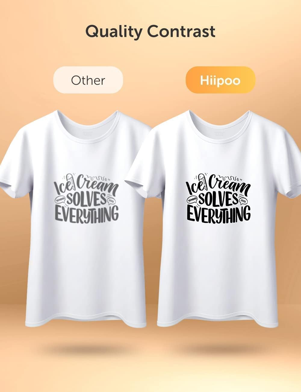 Hiipoo Sublimation Ink for Supertank Inkjet Printers ET-2720 ET-2760 ET-2800 ET-2803 ET-3760 ET-4700 ET-4800 ET-7720 ET-2400 Heat Press Transfer on T-Shirt Mug Mask Printer(Autofill/Anti-UV), Black