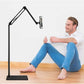 Tablet Floor Stand, 69" Height Adjustable 360-degree Rotatable Tablet Holder, Arm Stretchable Stand, Overhead Bed Phone Mount（4"~12.9''）