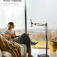 Tablet Floor Stand, 69" Height Adjustable 360-degree Rotatable Tablet Holder, Arm Stretchable Stand, Overhead Bed Phone Mount（4"~12.9''）
