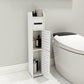 Homeika Bathroom Storage Cabinet with 2 Doors and 2 Shelves, 4 Tier Design Toilet Paper Storage Stand for Small Space and Corner, L6.7 x W6 x H31 Inch, White