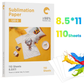 Hiipoo Sublimation Paper 8.5x11 inch, Compatible with Sublimation Ink and Ecotank Sawgrass Inkjet Printers for Mugs T-Shirts and Other Sublimation Blanks, DIY Gift (110 Sheets, 120G) (a-8.5x11)