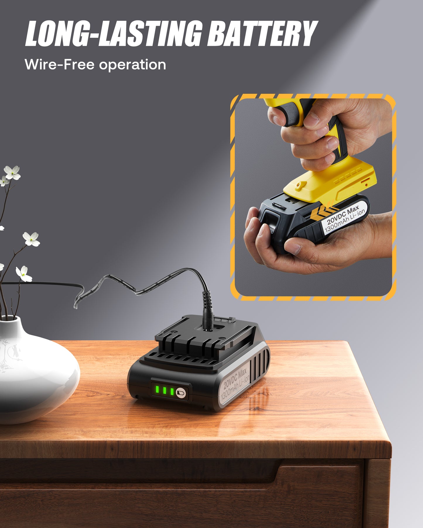 Cordless Drill, Hiipoo 20V MAX Lithium Power Drill with Battery & Charger